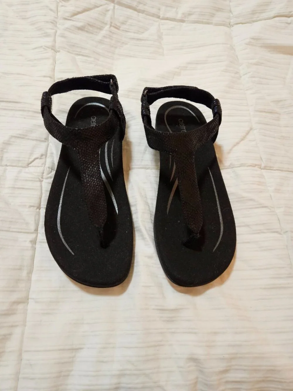Aetrex Jane Black sandals suze 7.5 -8